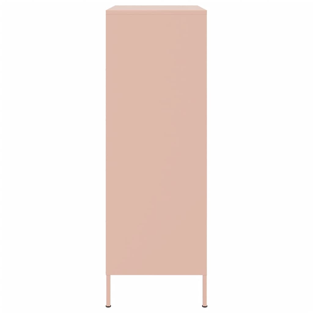 Highboard Pink 68x39x113 cm Steel