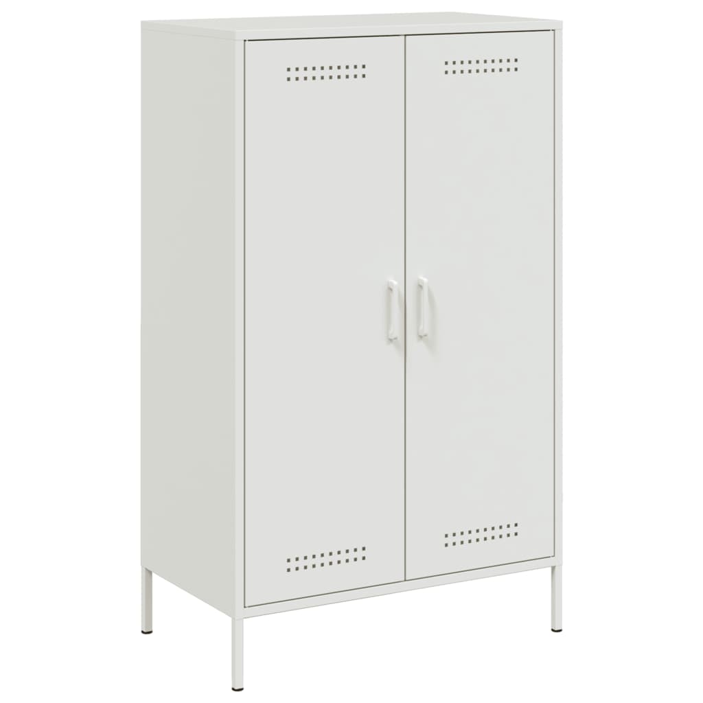 Highboard White 68x39x113 cm Steel