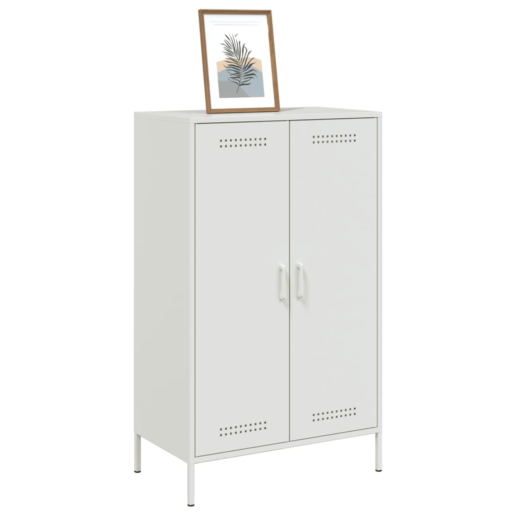 Highboard White 68x39x113 cm Steel