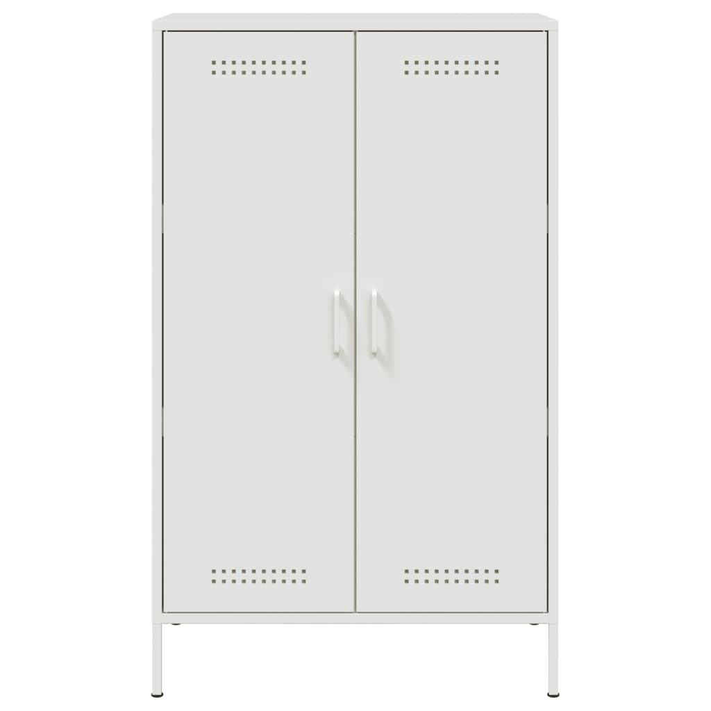 Highboard White 68x39x113 cm Steel