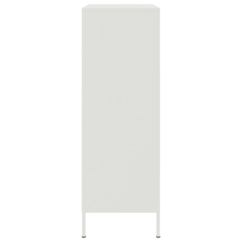 Highboard White 68x39x113 cm Steel