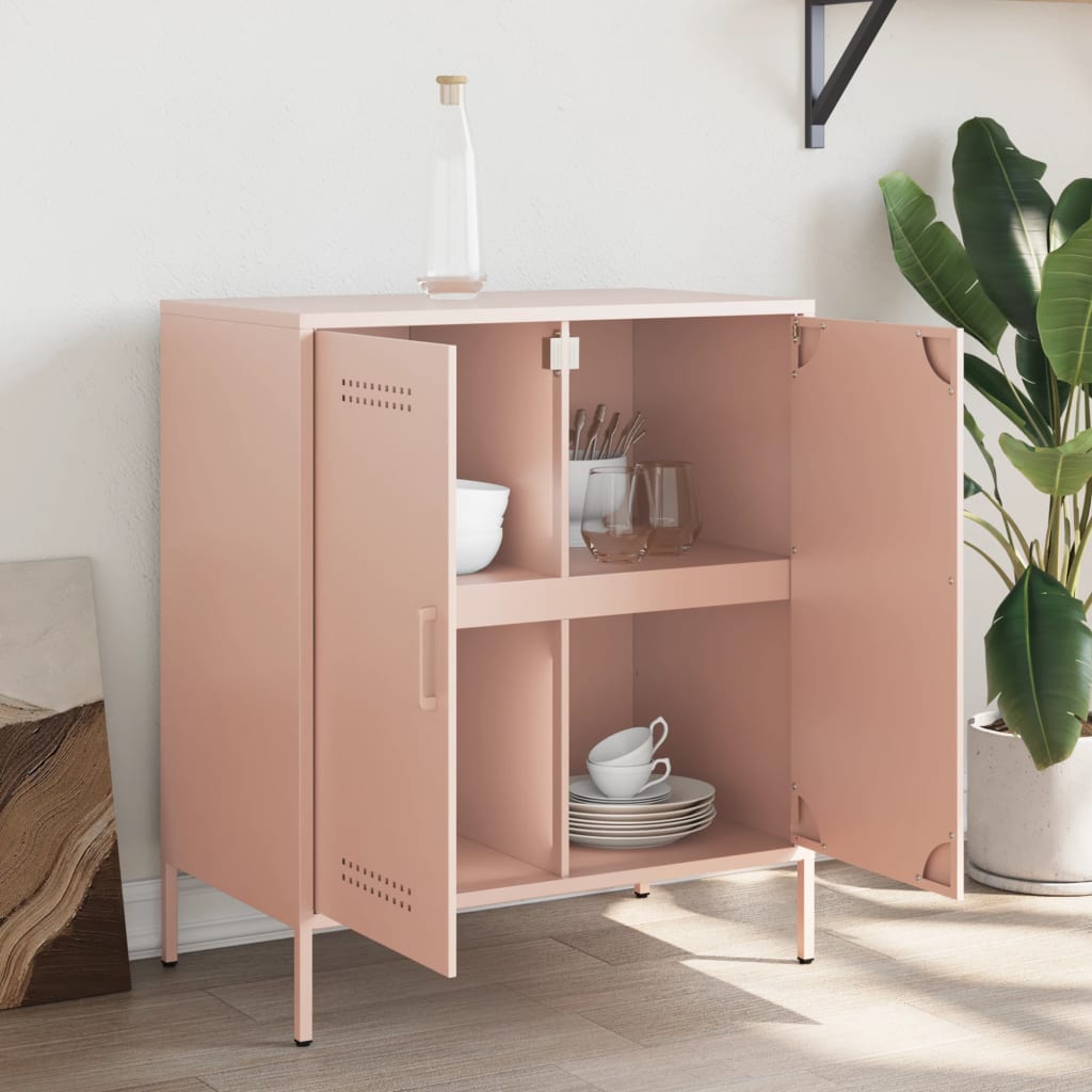 Sideboard Pink 68x39x79 cm Steel