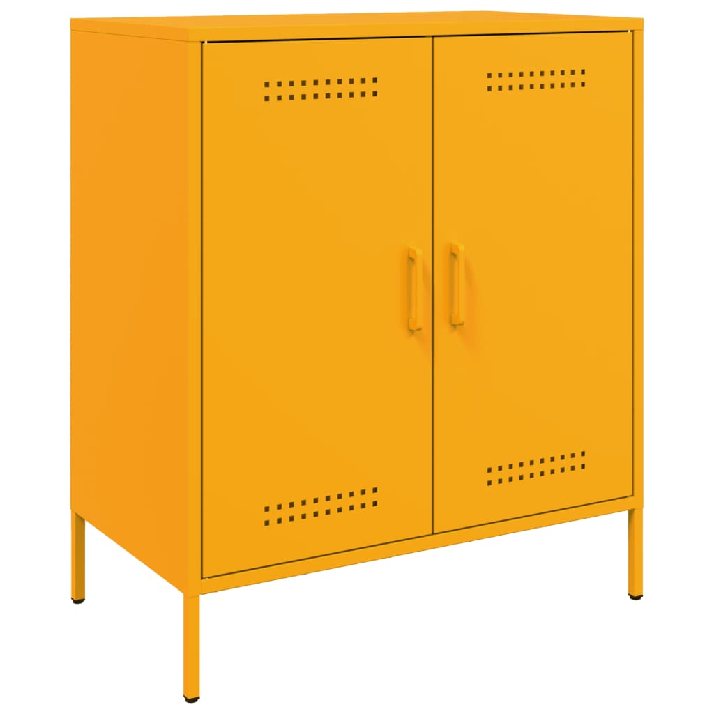 Sideboard Mustard Yellow 68x39x79 cm Steel