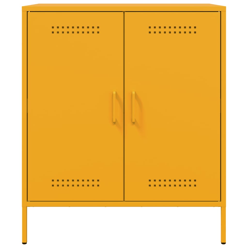 Sideboard Mustard Yellow 68x39x79 cm Steel