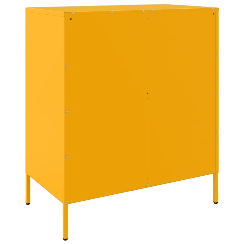 Sideboard Mustard Yellow 68x39x79 cm Steel