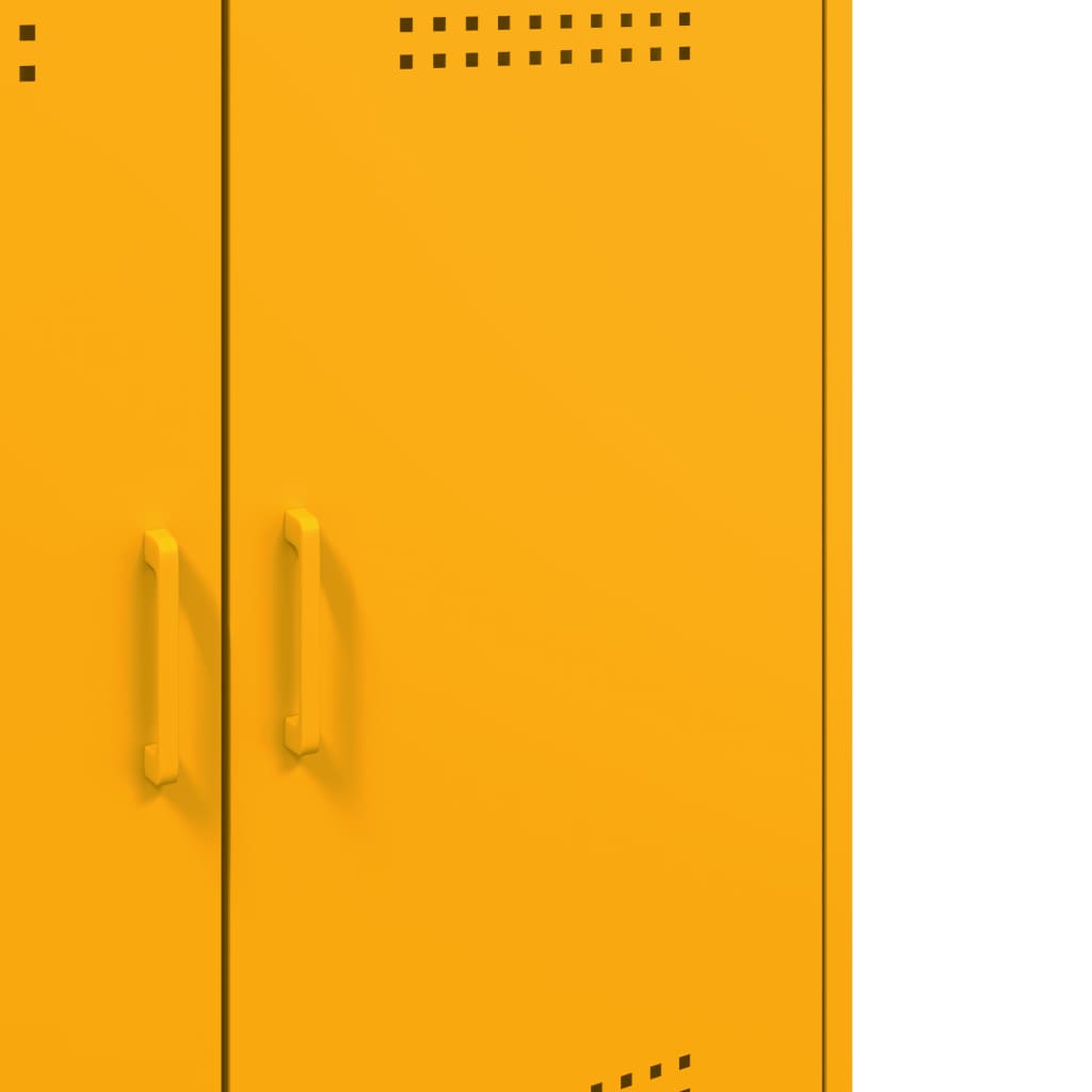 Sideboard Mustard Yellow 68x39x79 cm Steel