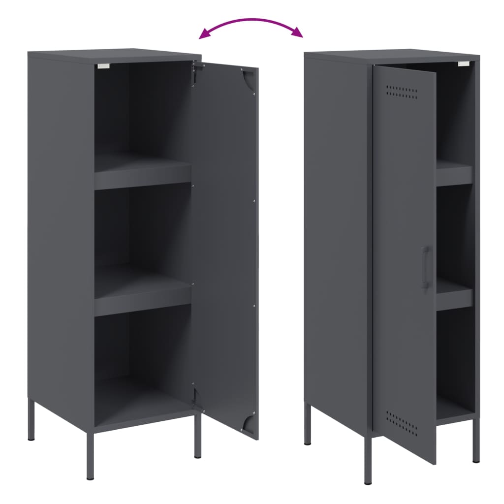 Highboard Anthracite 36x39x113 cm Steel