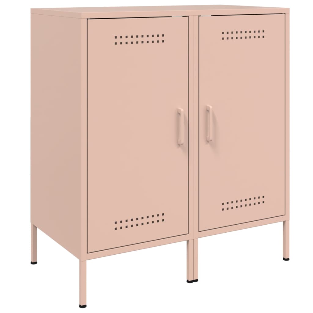 Sideboards 2 pcs Pink 36x39x79 cm Steel