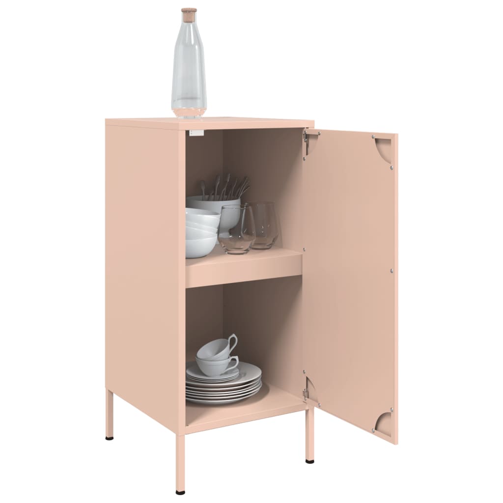 Sideboards 2 pcs Pink 36x39x79 cm Steel