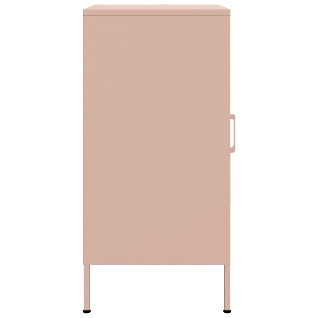 Sideboards 2 pcs Pink 36x39x79 cm Steel