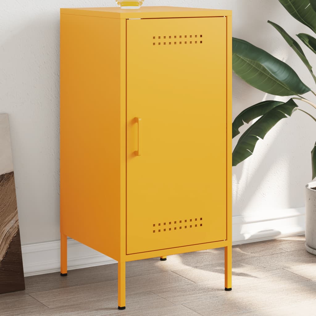 Sideboard Mustard Yellow 36x39x79 cm Steel