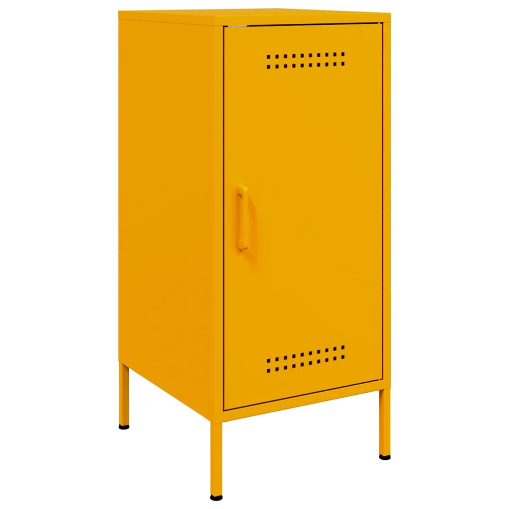 Sideboards 2 pcs Mustard Yellow 36x39x79 cm Steel
