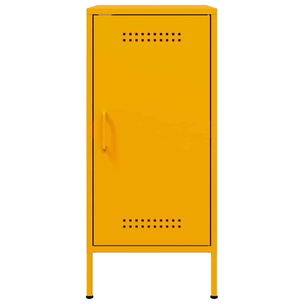 Sideboards 2 pcs Mustard Yellow 36x39x79 cm Steel