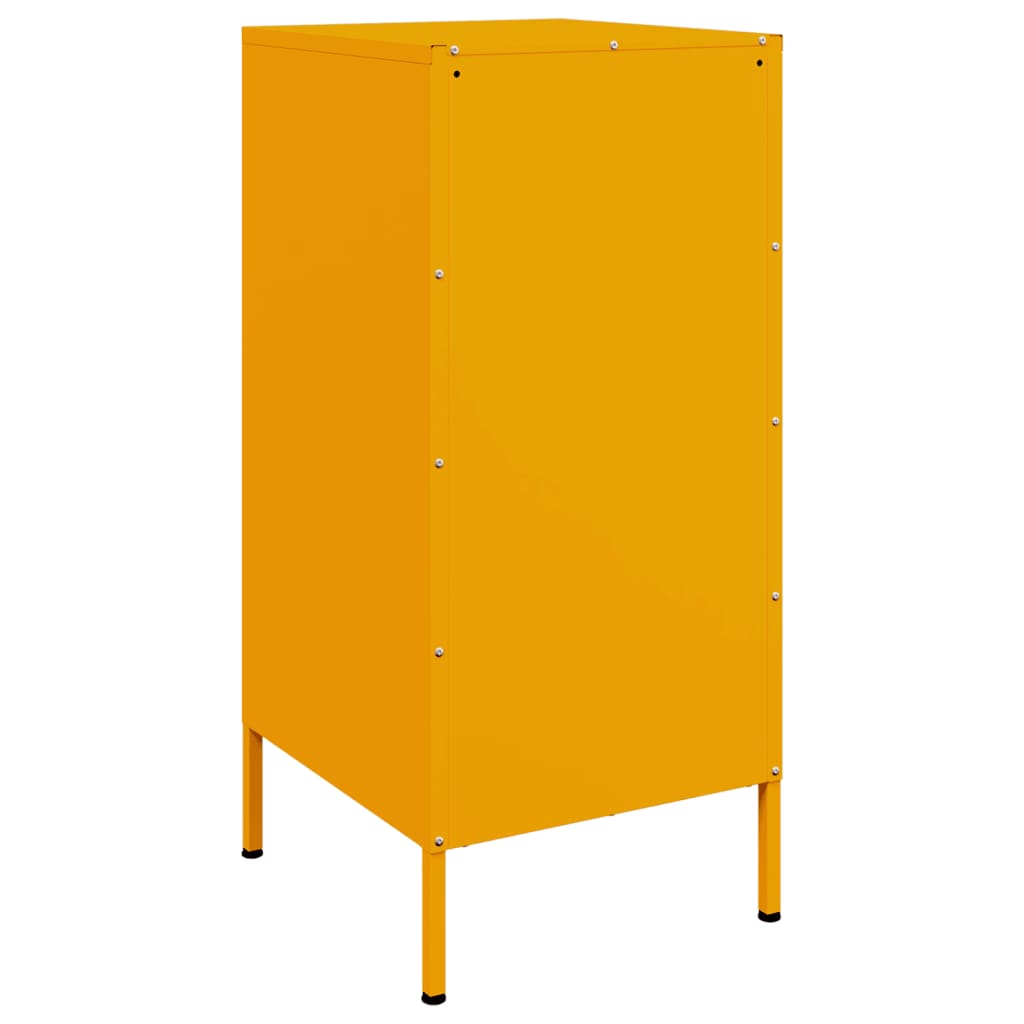 Sideboards 2 pcs Mustard Yellow 36x39x79 cm Steel