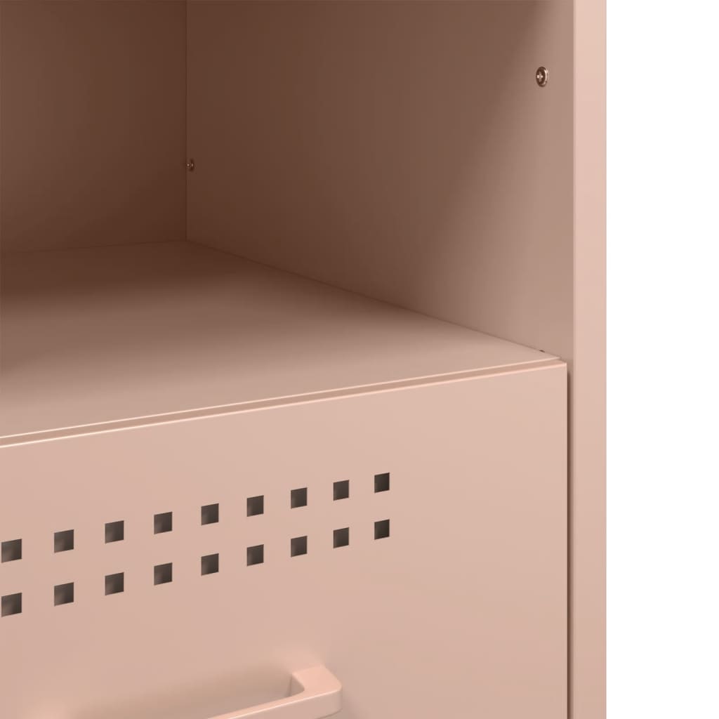 Bedside Cabinet Pink 36x39x50.5 cm Steel