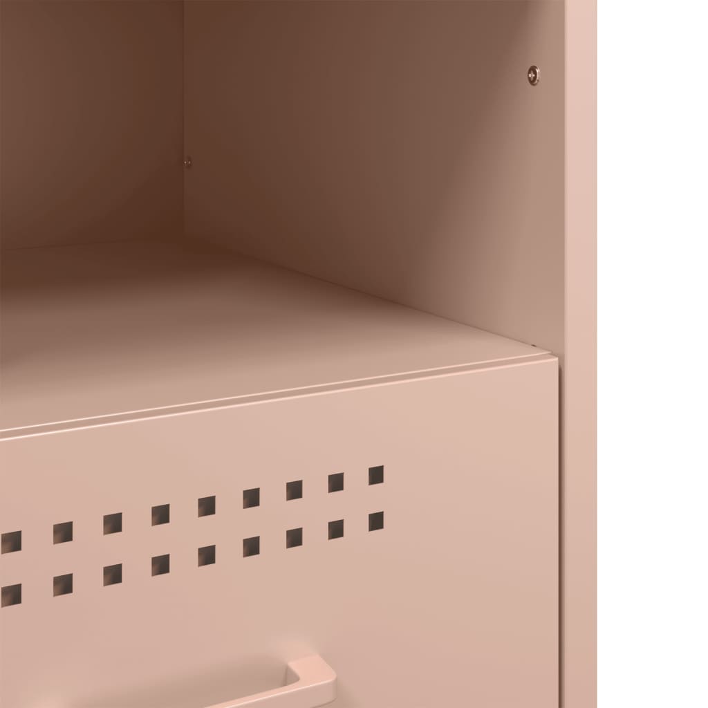 Bedside Cabinets 2 pcs Pink 36x39x50.5 cm Steel