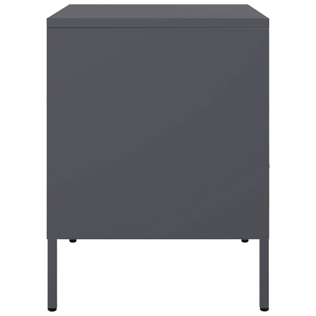 Bedside Cabinets 2 pcs Anthracite 36x39x50.5 cm Steel