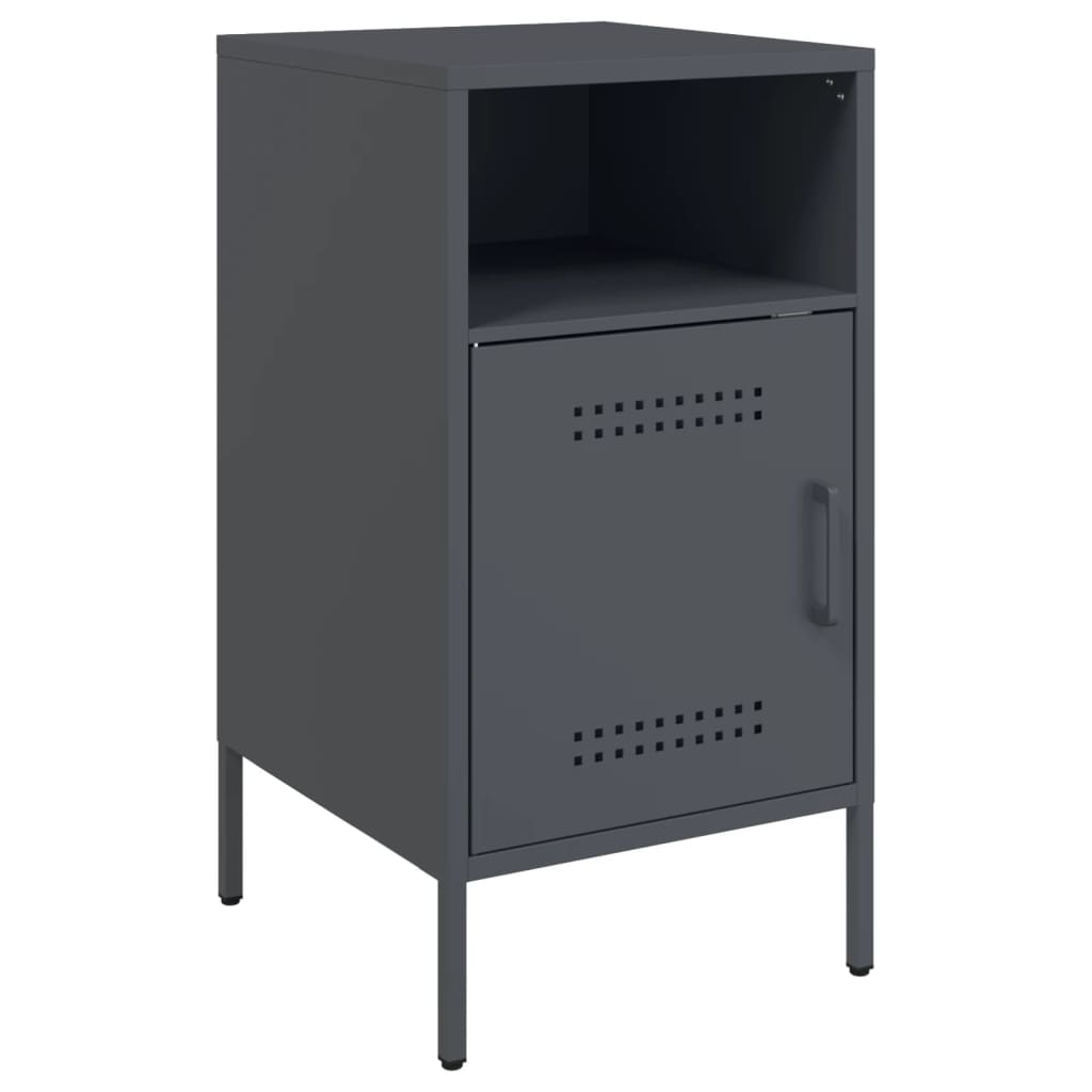 Bedside Cabinet Anthracite 36x39x68 cm Steel
