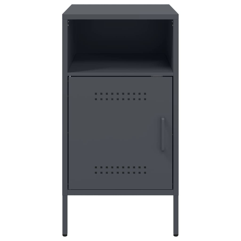 Bedside Cabinet Anthracite 36x39x68 cm Steel