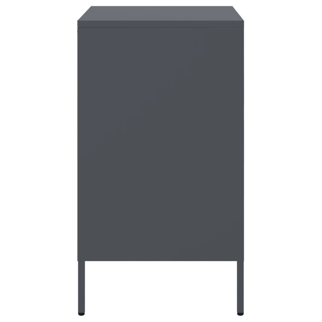 Bedside Cabinet Anthracite 36x39x68 cm Steel