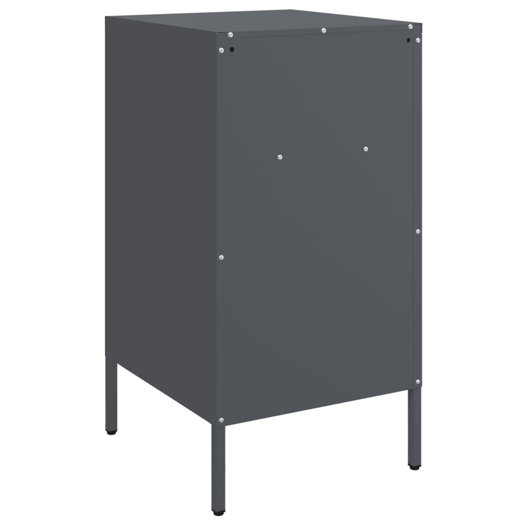 Bedside Cabinet Anthracite 36x39x68 cm Steel