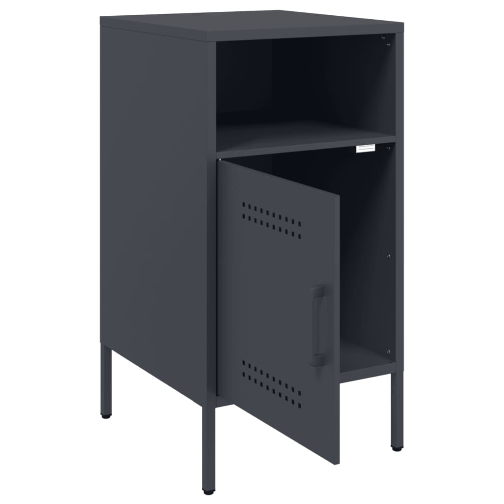 Bedside Cabinet Anthracite 36x39x68 cm Steel