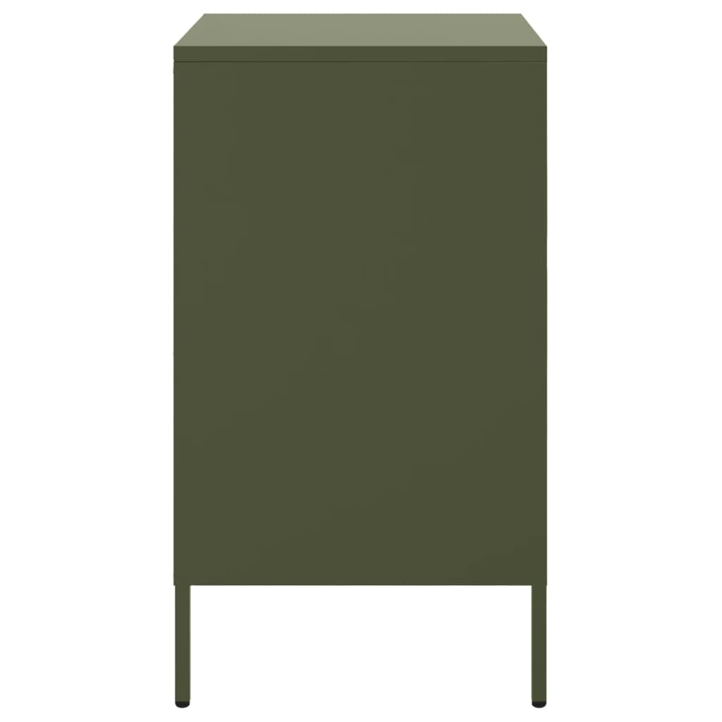 Bedside Cabinets 2 pcs Olive Green 36x39x68 cm Steel