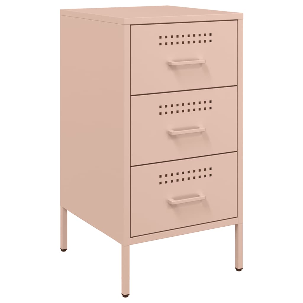 Bedside Cabinets 2 pcs Pink 36x39x68 cm Steel