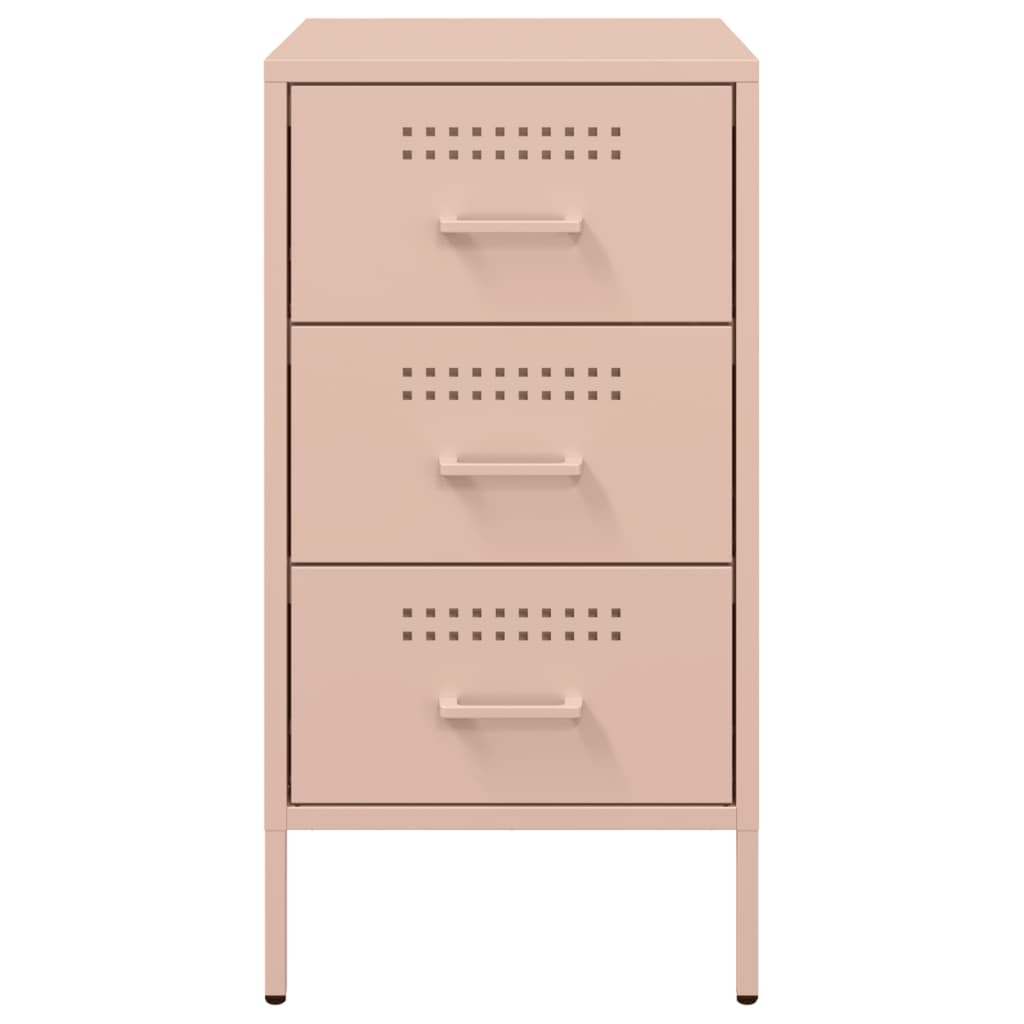 Bedside Cabinets 2 pcs Pink 36x39x68 cm Steel