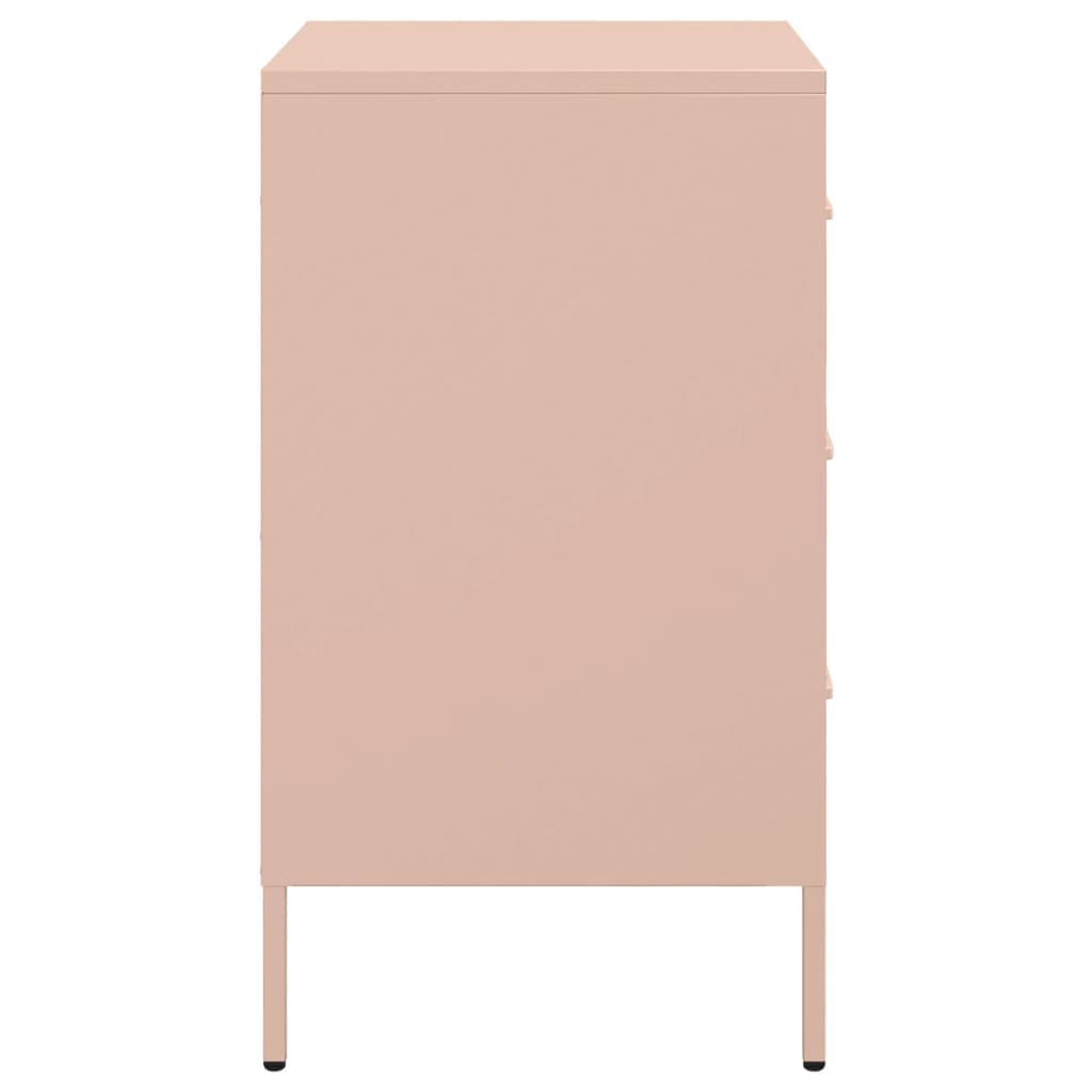 Bedside Cabinets 2 pcs Pink 36x39x68 cm Steel