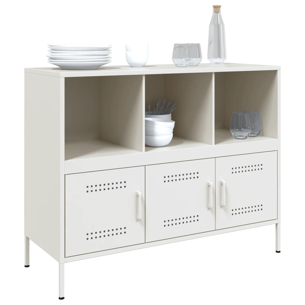 Sideboard White 100.5x39x79 cm Steel