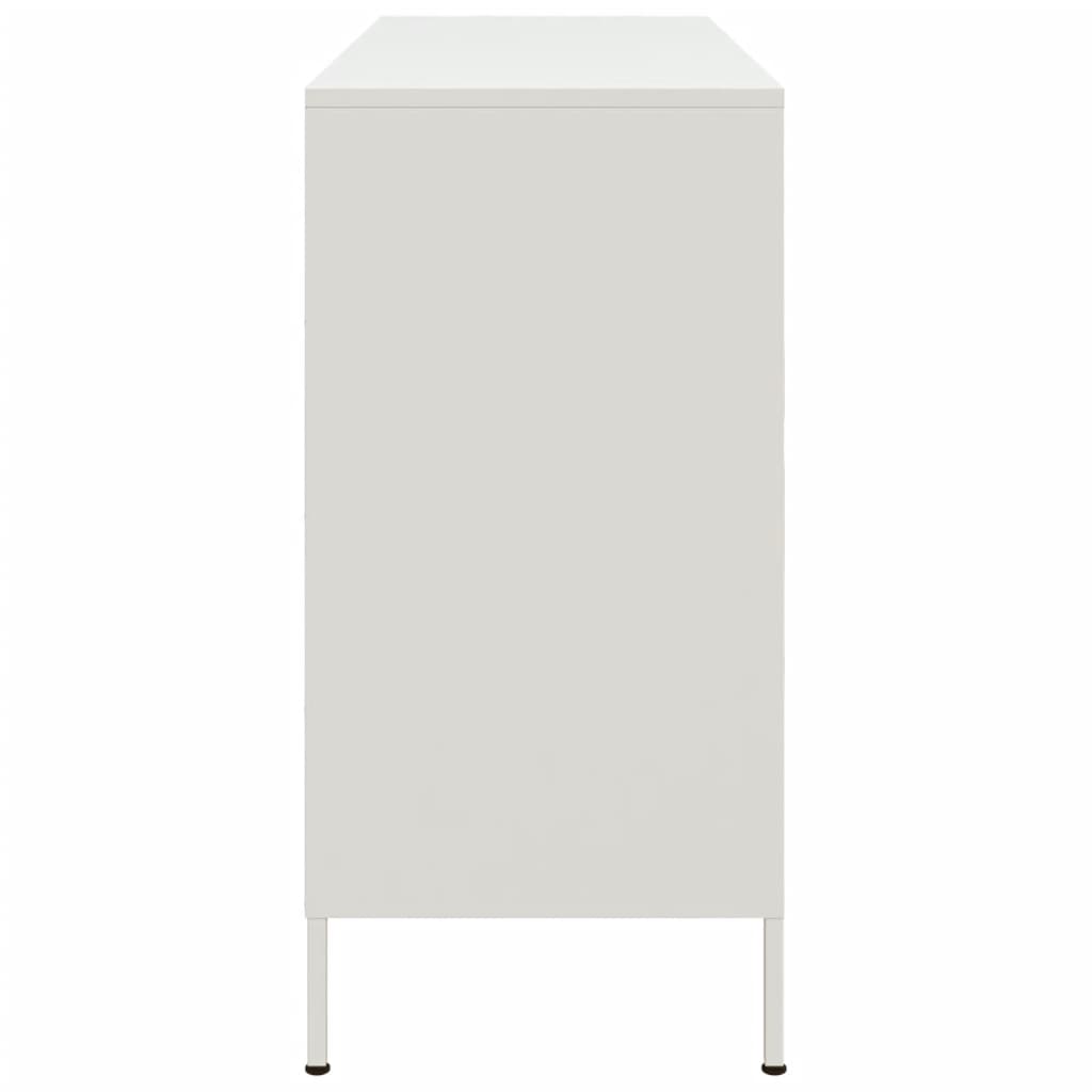 Sideboard White 100.5x39x79 cm Steel