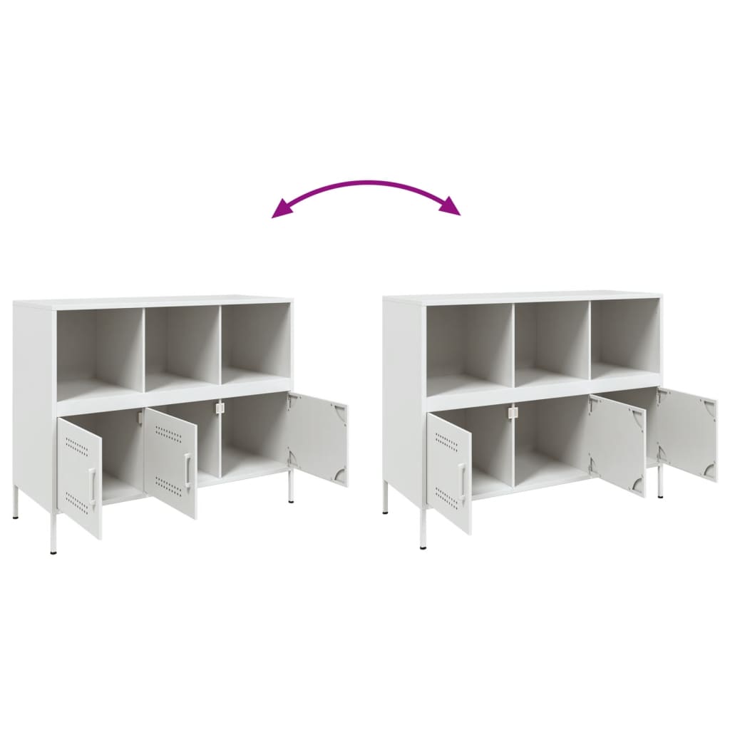 Sideboard White 100.5x39x79 cm Steel