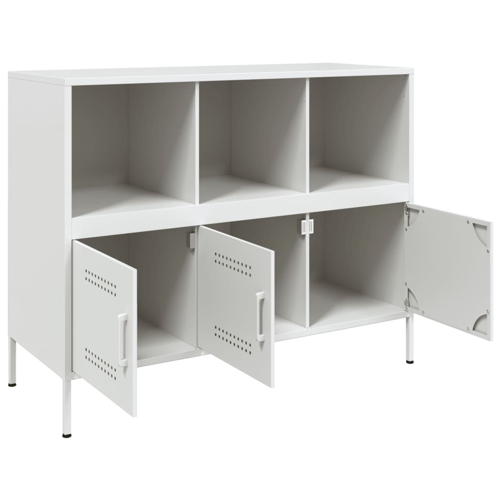 Sideboard White 100.5x39x79 cm Steel