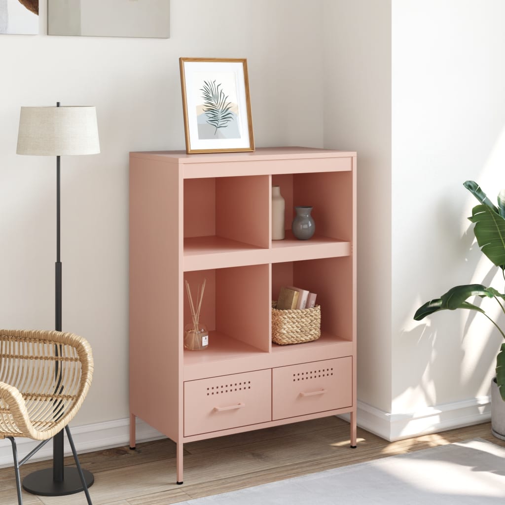 Highboard Pink 68x39x101.5 cm Steel