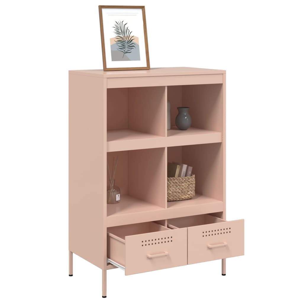 Highboard Pink 68x39x101.5 cm Steel