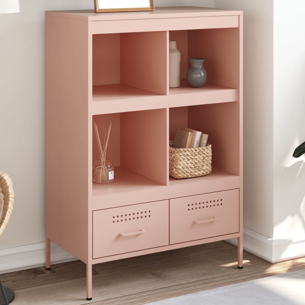 Highboard Pink 68x39x101.5 cm Steel