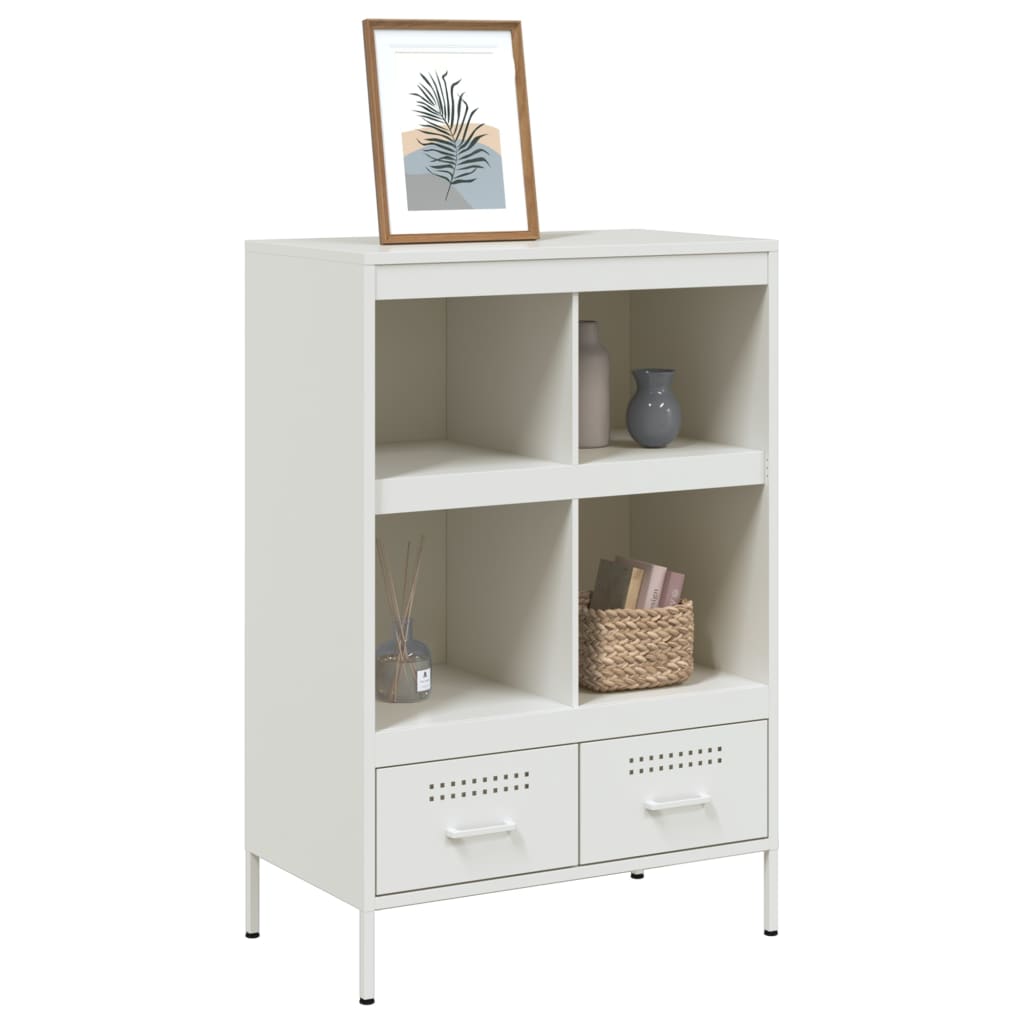 Highboard White 68x39x101.5 cm Steel