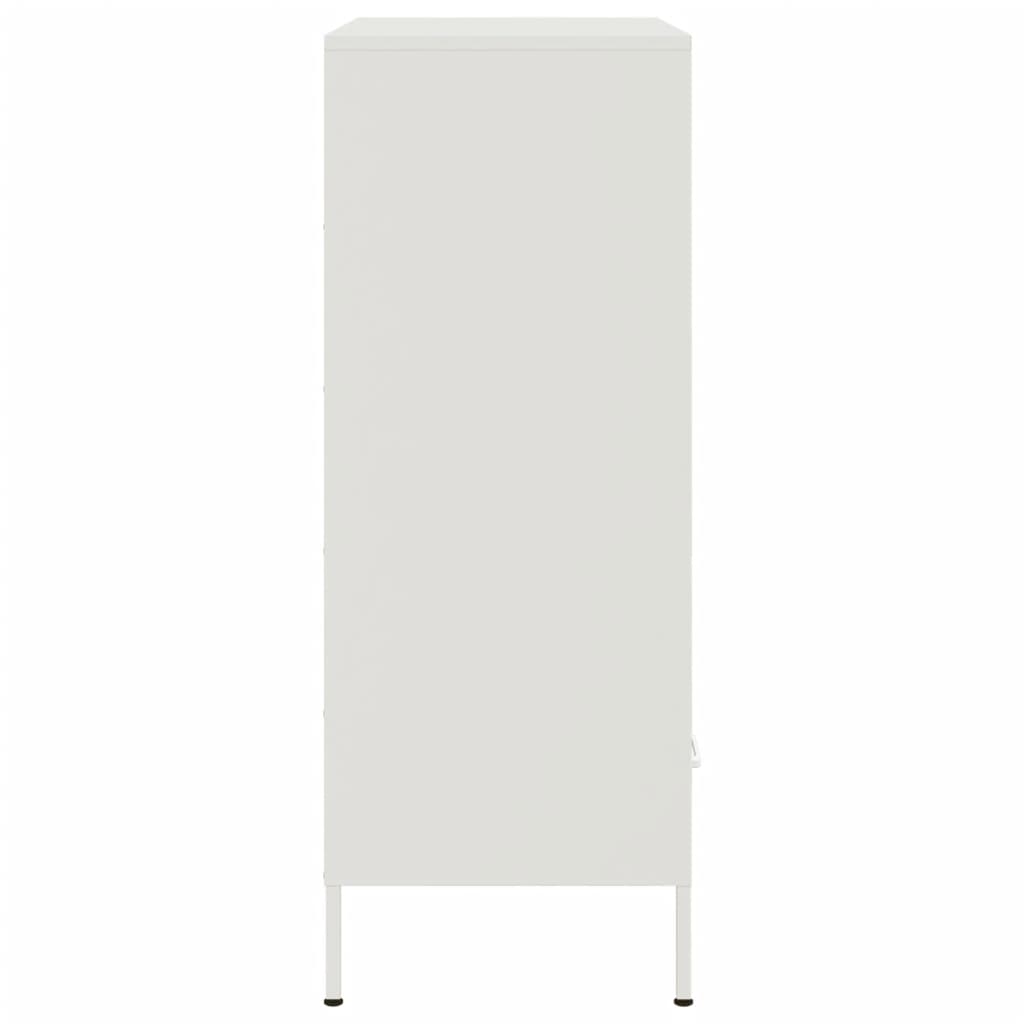 Highboard White 68x39x101.5 cm Steel