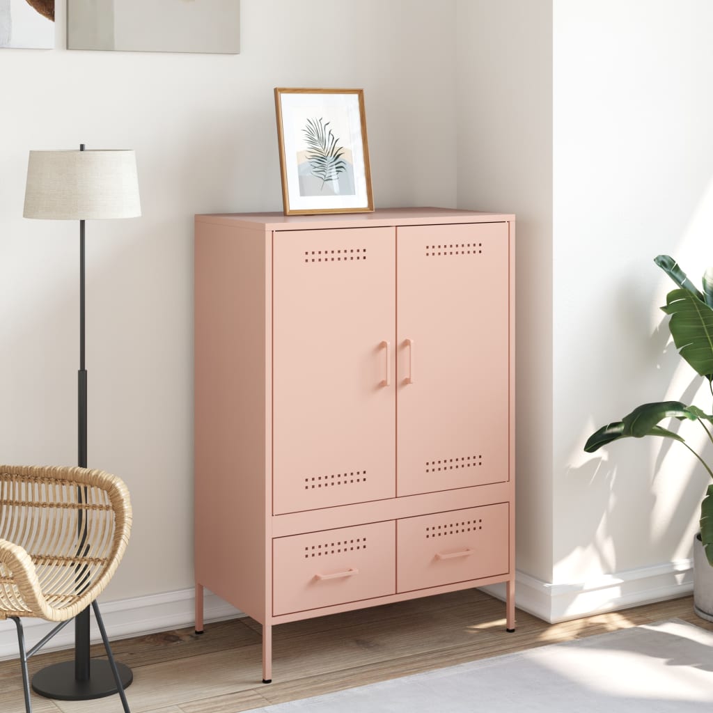 Highboard Pink 68x39x101.5 cm Steel
