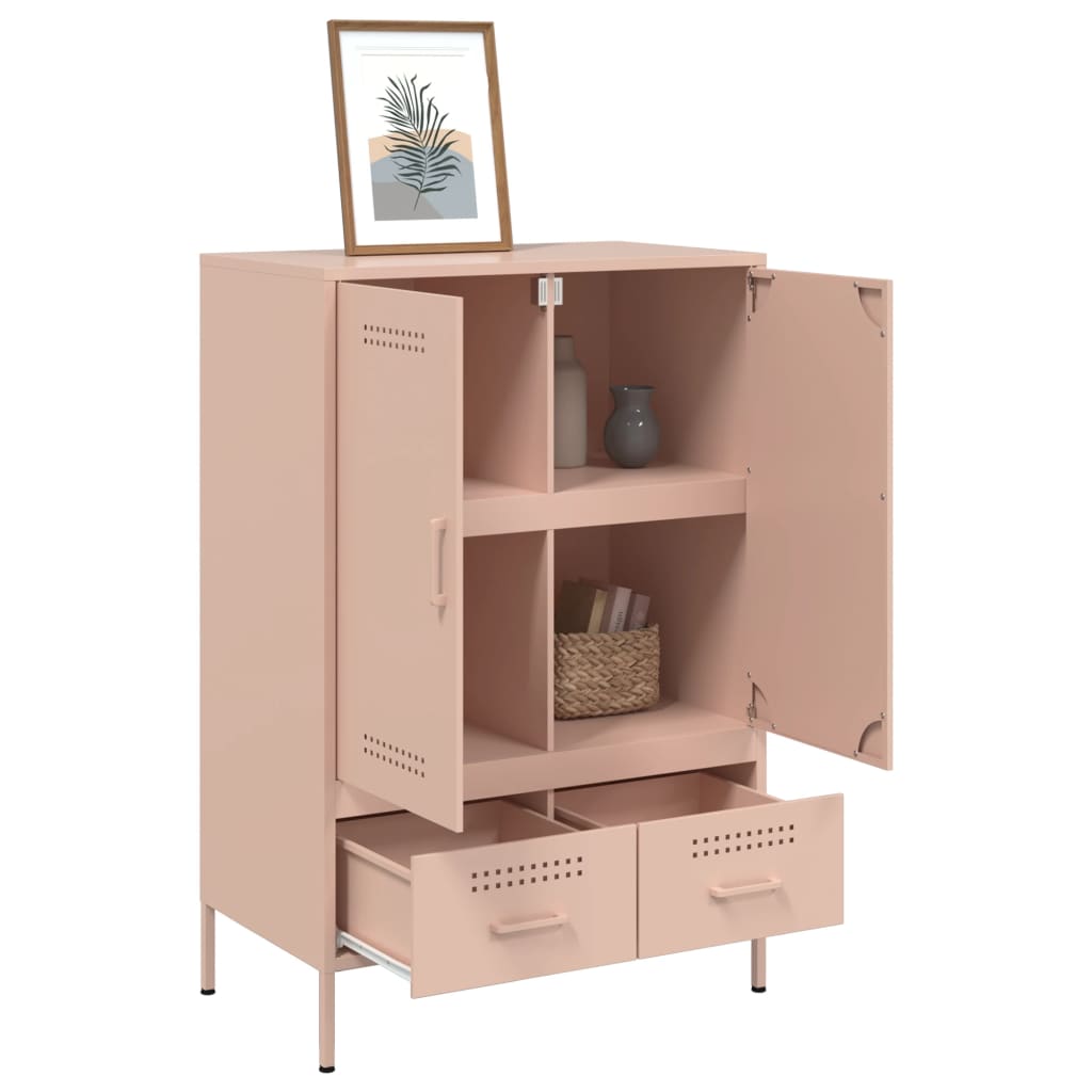 Highboard Pink 68x39x101.5 cm Steel