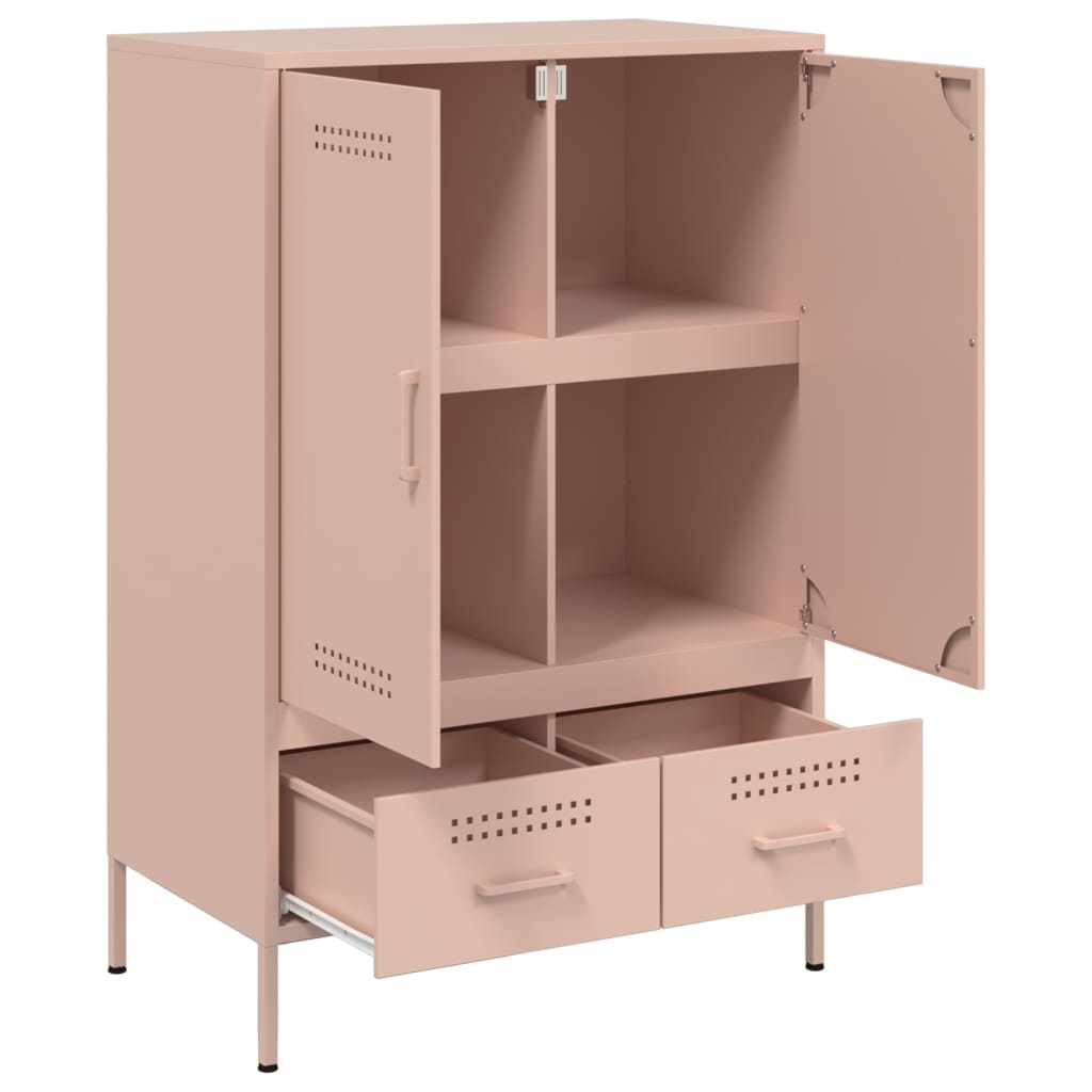 Highboard Pink 68x39x101.5 cm Steel