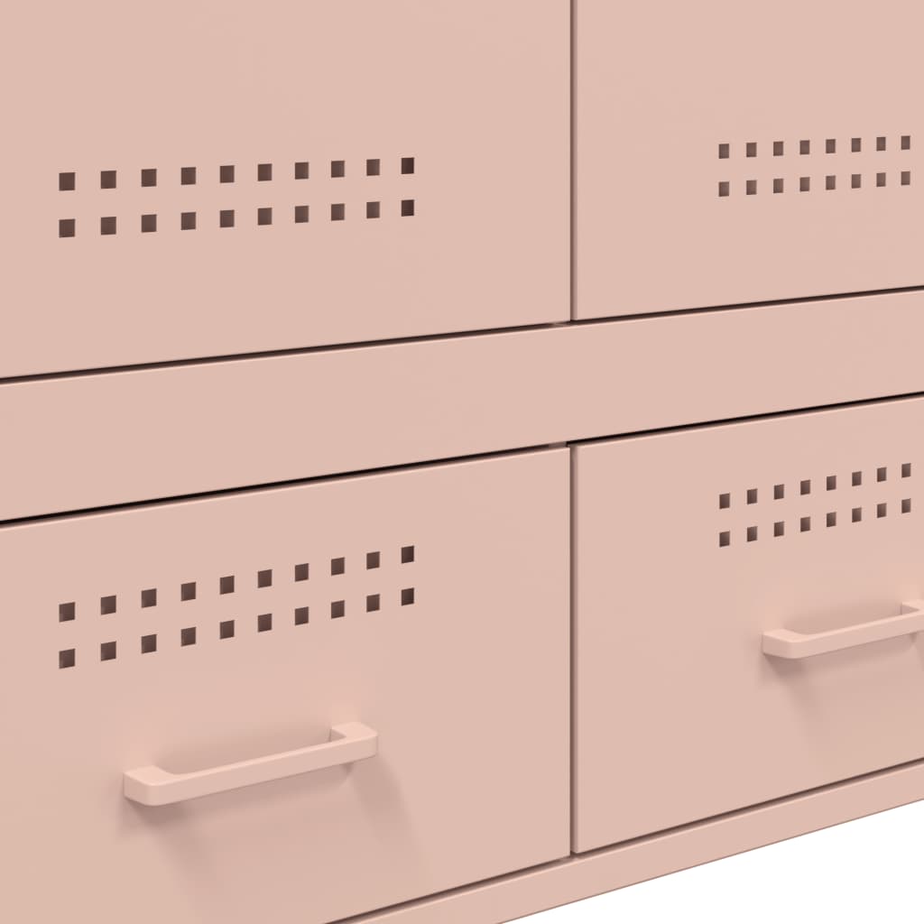 Highboard Pink 68x39x101.5 cm Steel