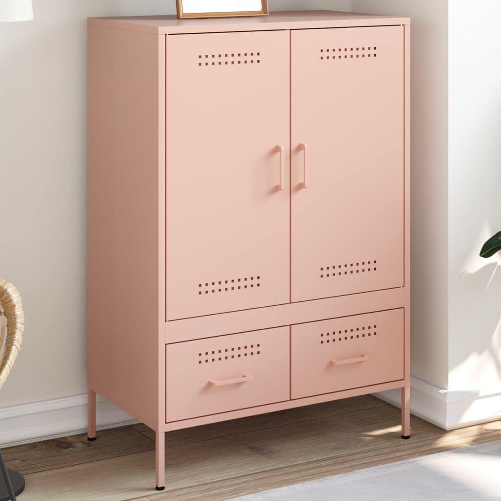 Highboard Pink 68x39x101.5 cm Steel