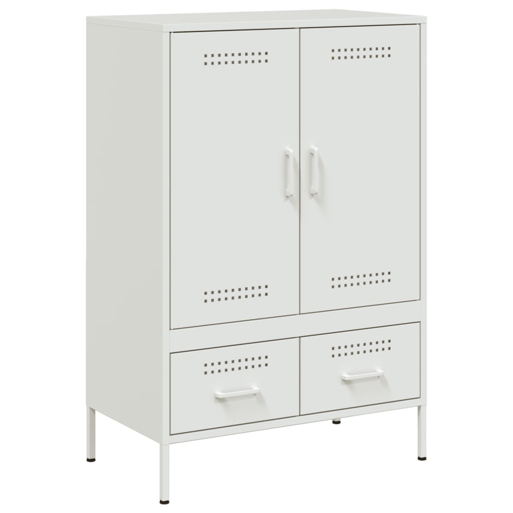 Highboard White 68x39x101.5 cm Steel