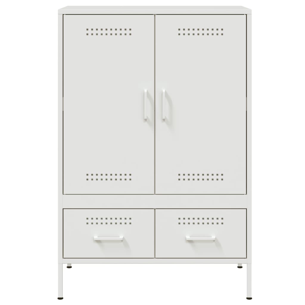 Highboard White 68x39x101.5 cm Steel