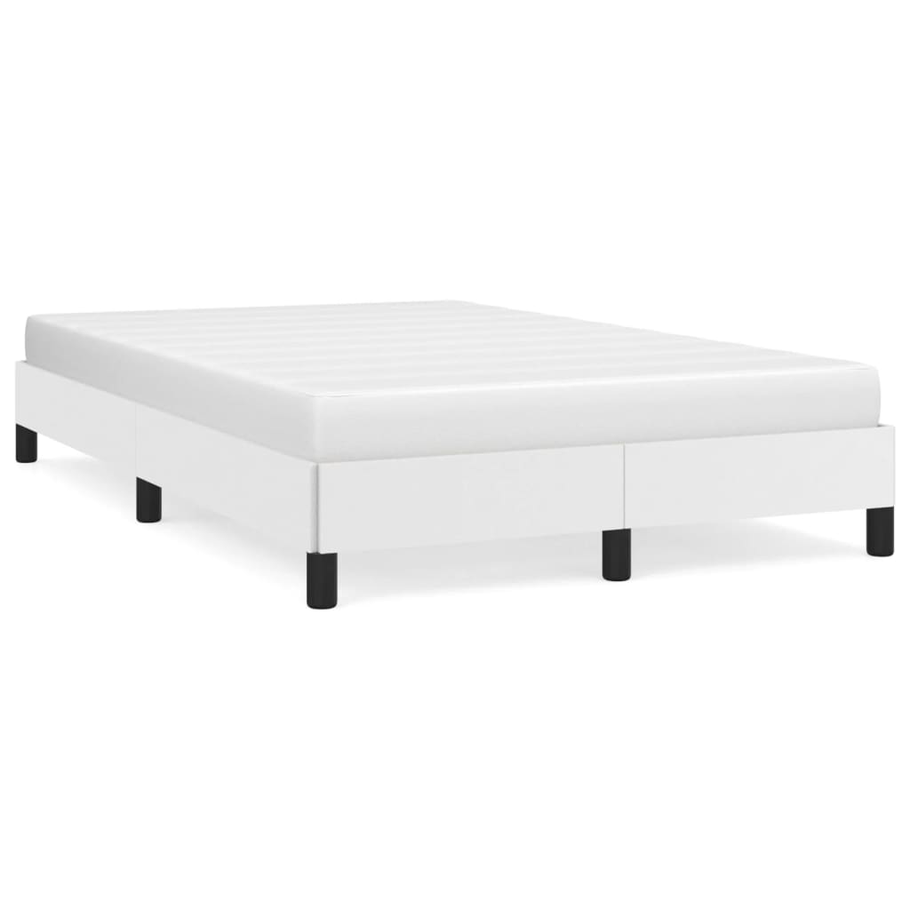 Bed Frame without Mattress White 120x190 cm Small Double Faux Leather