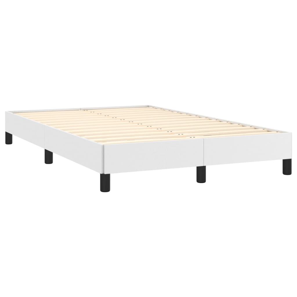 Bed Frame without Mattress White 120x190 cm Small Double Faux Leather
