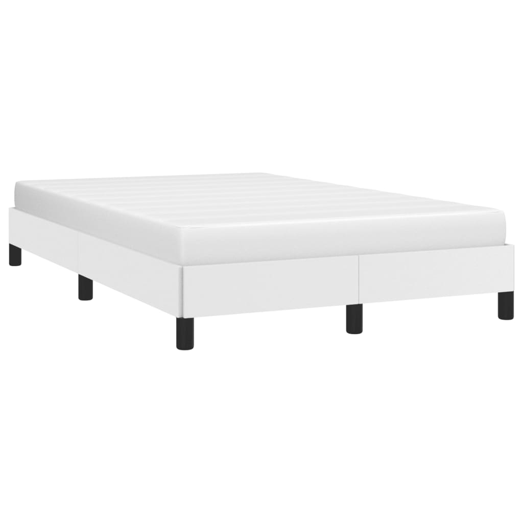 Bed Frame without Mattress White 120x190 cm Small Double Faux Leather