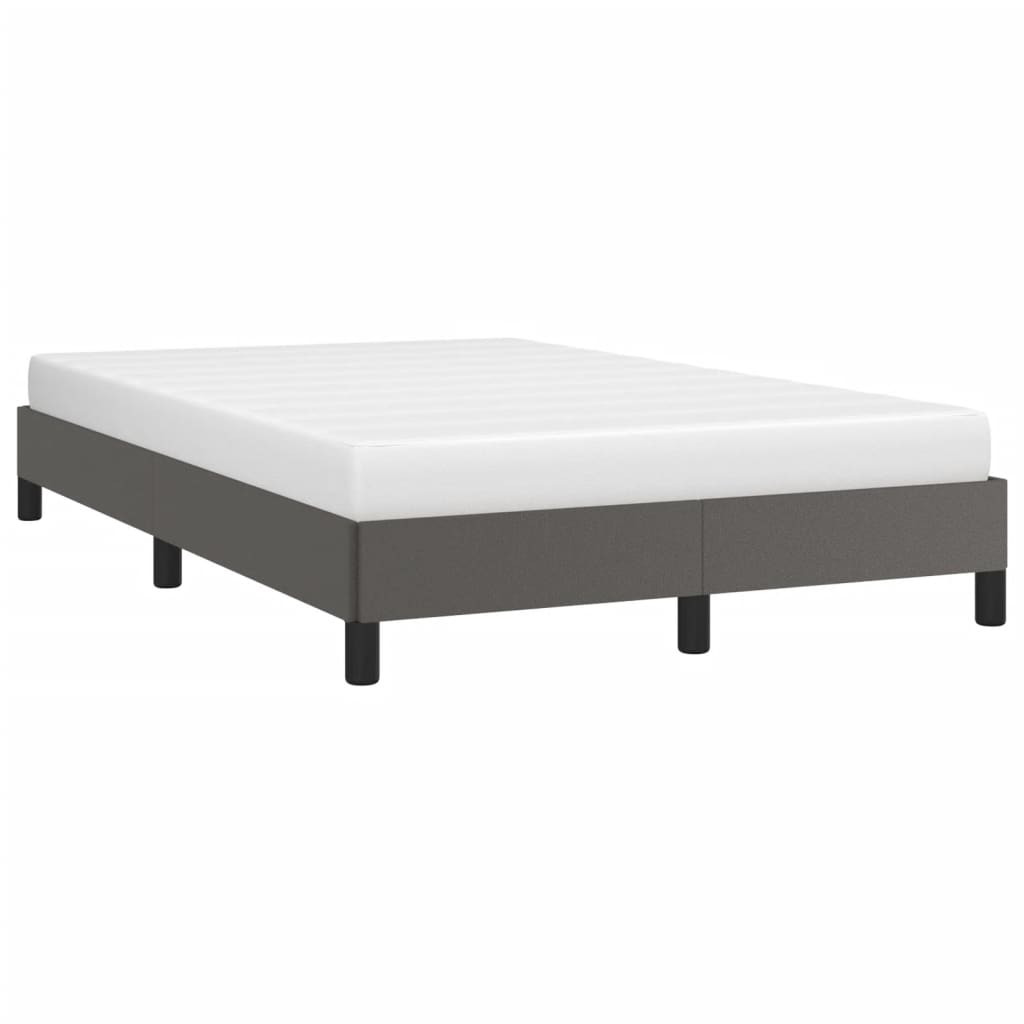Bed Frame without Mattress Grey 120x190 cm Small Double Faux Leather